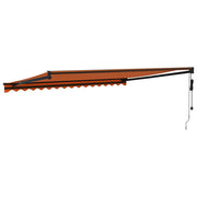 Automatic retractable awning orange and brown 4x3 m V5281 Vetonek