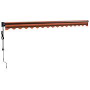 Automatic retractable awning orange and brown 4x3 m V5281 Vetonek