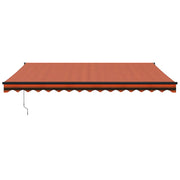 Automatic retractable awning orange and brown 4.5x3 m V5298 Vetonek