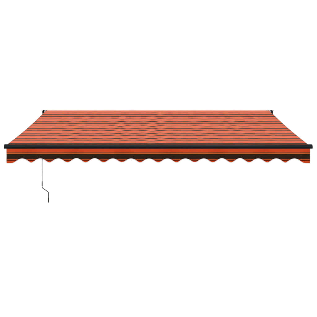 Automatic retractable awning orange and brown 4.5x3 m V5298 Vetonek