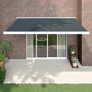 Toldo retráctil aluminio y tela gris antracita 4x3 m V5489 Vetonek