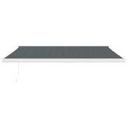 Toldo retráctil aluminio y tela gris antracita 4,5x3 m V5496 Vetonek