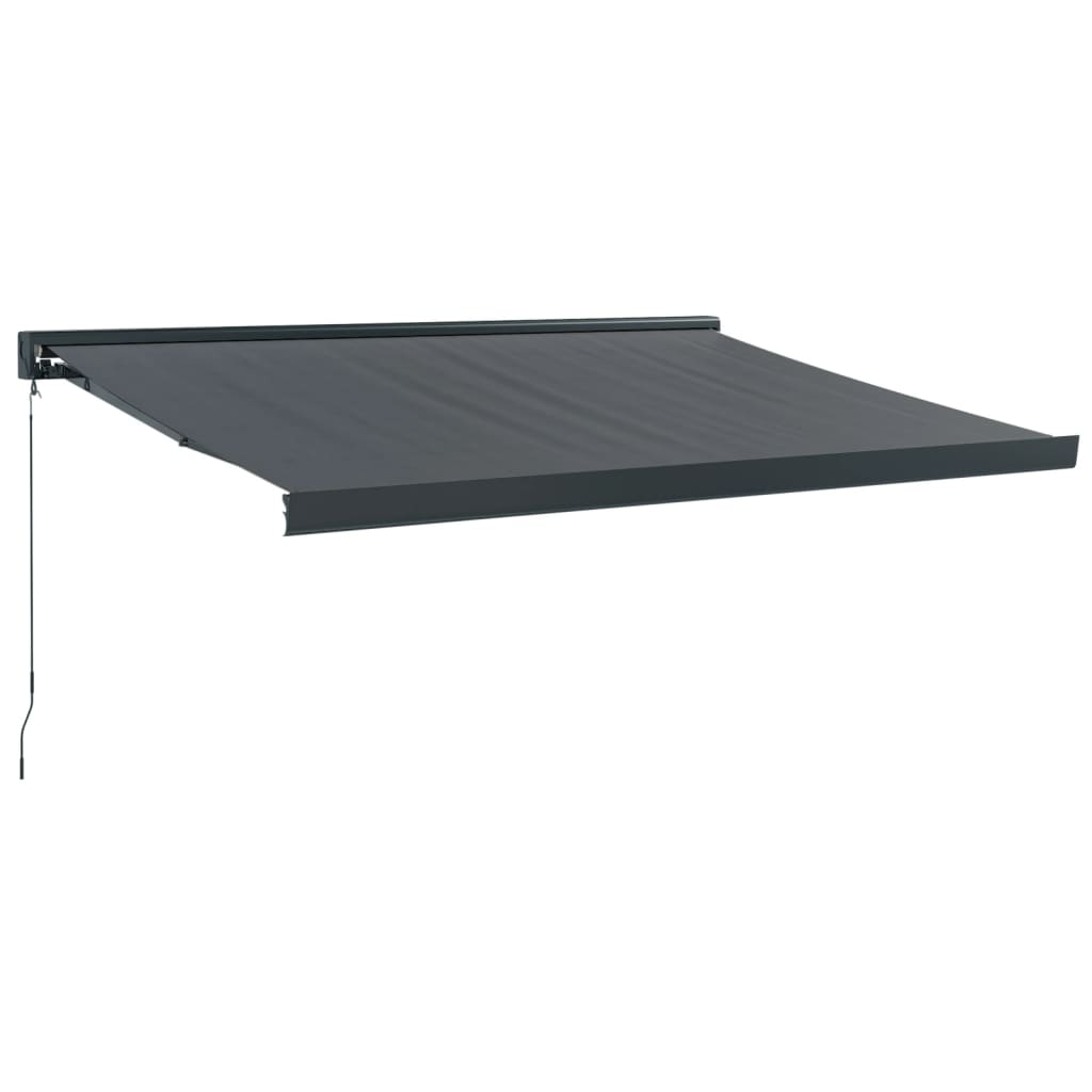 Toldo retráctil aluminio y tela gris antracita 3x2,5 m V5717 Vetonek