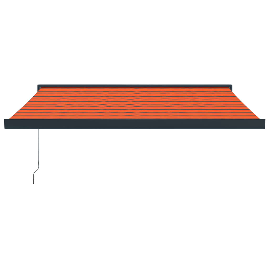 Toldo retráctil aluminio y tela naranja y marrón 3,5x2,5 m vidaXL