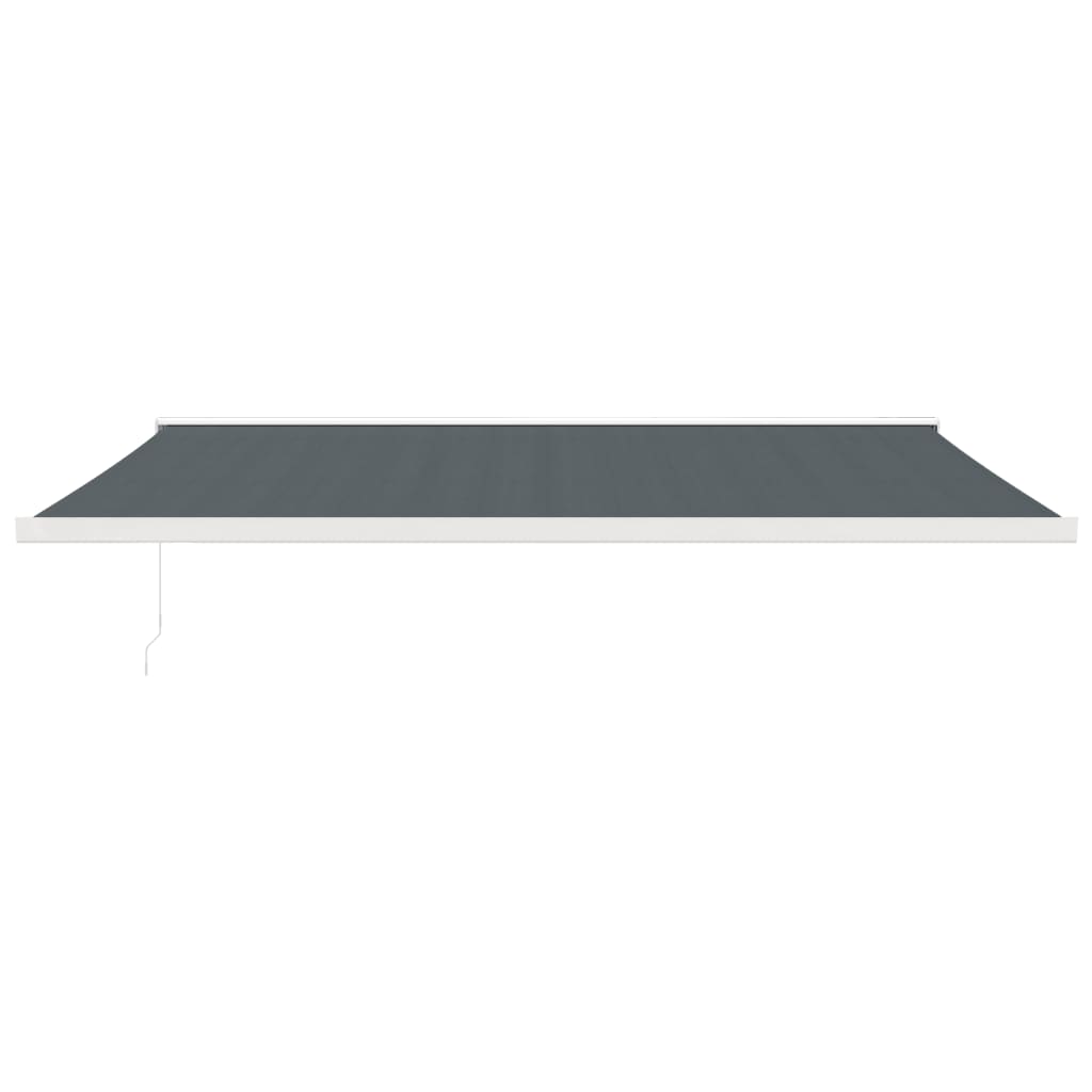 Toldo retráctil aluminio y tela gris antracita 5x3 m vidaXL