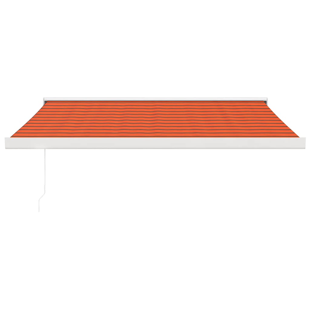 Toldo retráctil aluminio y tela naranja y marrón 3,5x2,5 m vidaXL