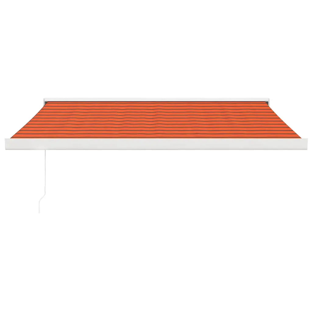 Toldo retráctil aluminio y tela naranja y marrón 3,5x2,5 m Vetonek