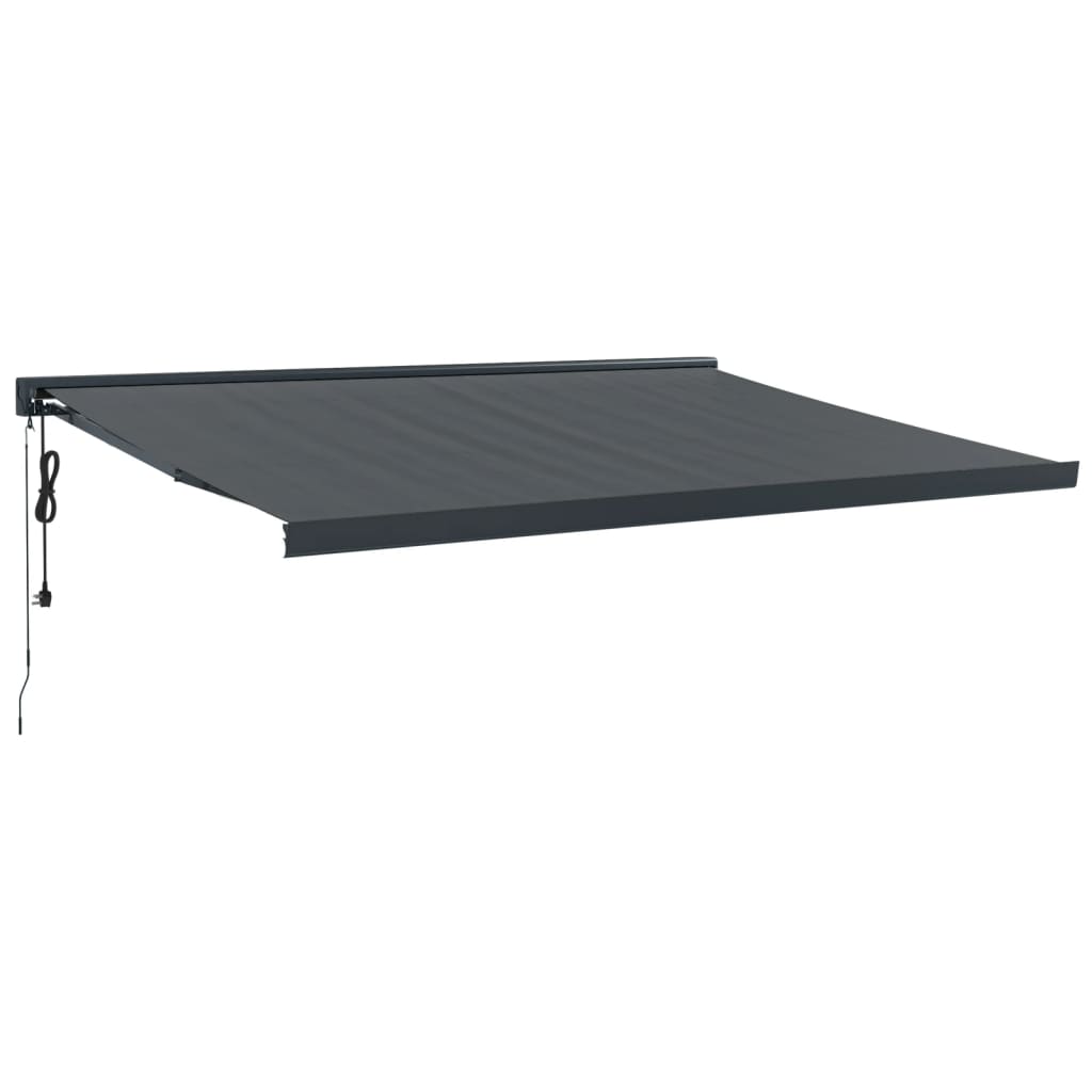 Toldo retráctil aluminio y tela gris antracita 4,5x3 m vidaXL