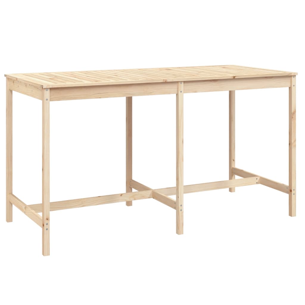 Set de mesa y taburetes altos jardín 9 pzas madera maciza pino vidaXL