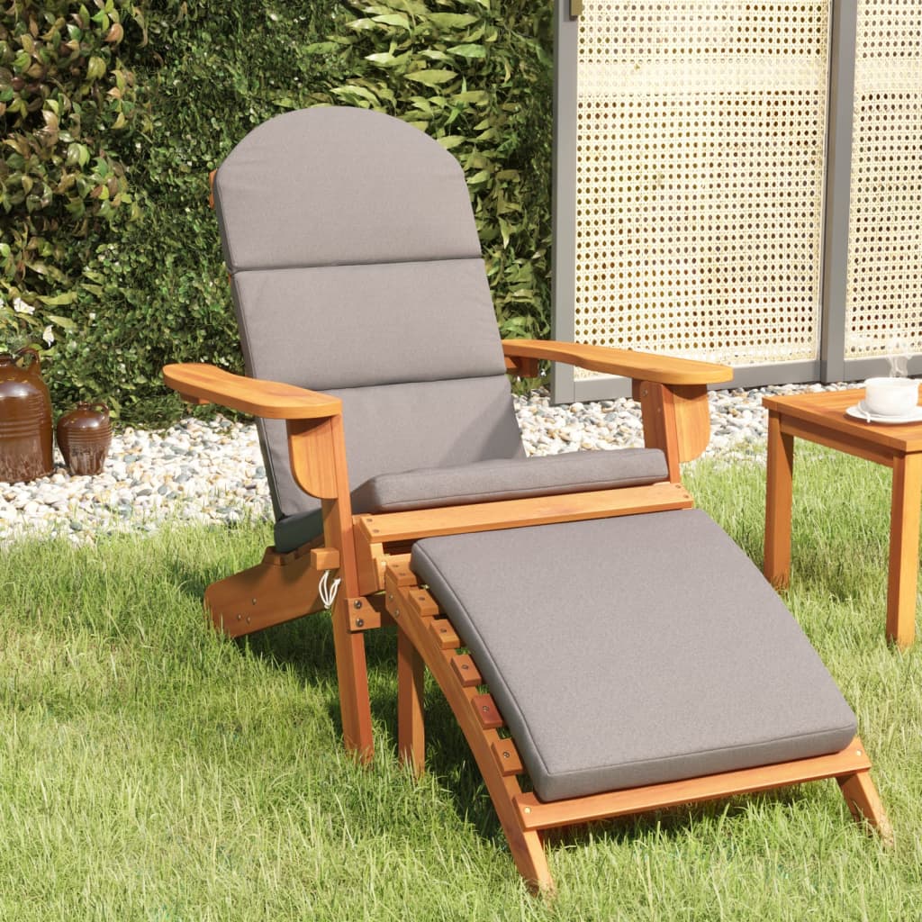 Vetonek Silla de jardín Adirondack con reposapiés madera maciza acacia