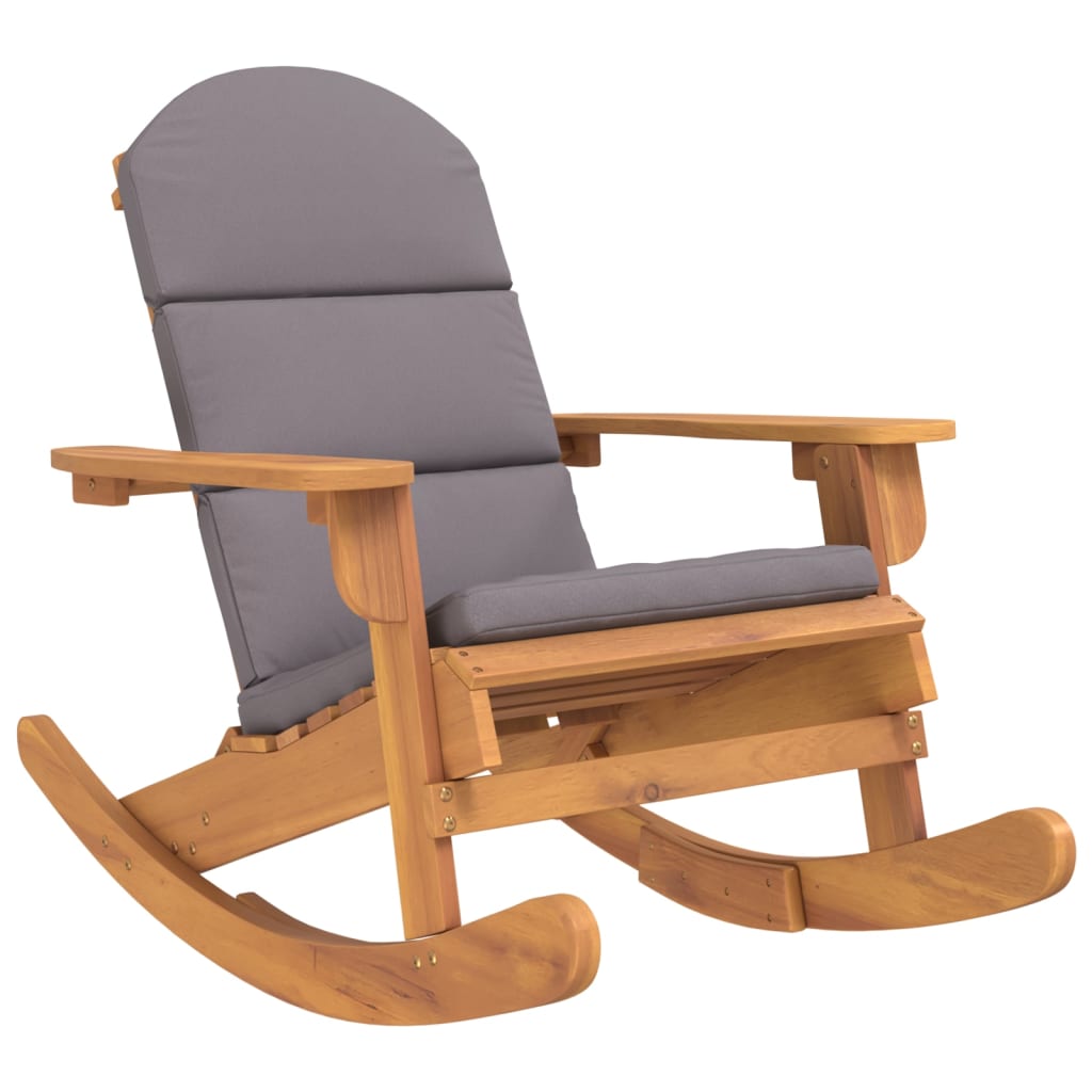 Silla mecedora Adirondack con cojines madera maciza acacia vidaXL