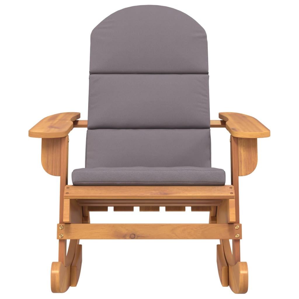 Silla mecedora Adirondack con cojines madera maciza acacia vidaXL