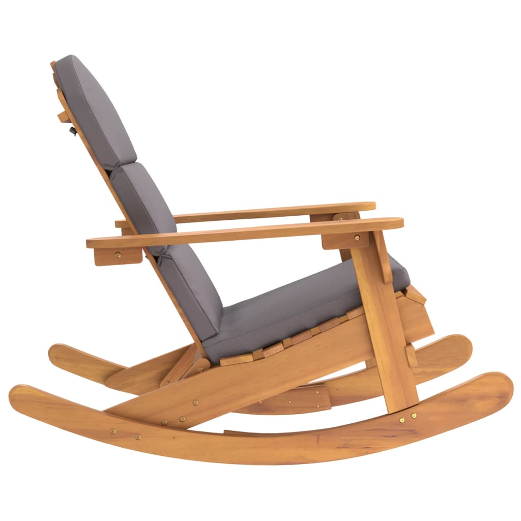 Silla mecedora Adirondack con cojines madera maciza acacia vidaXL