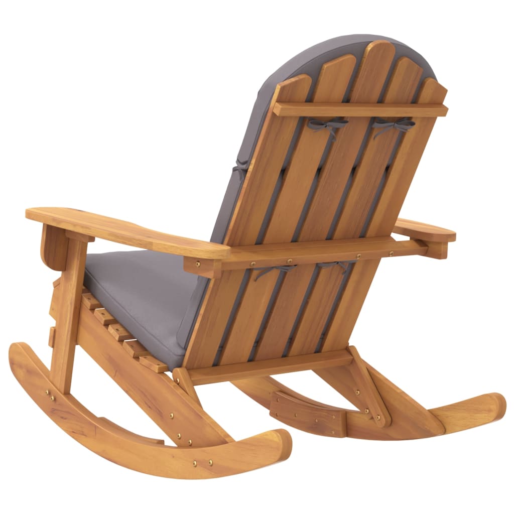 Silla mecedora Adirondack con cojines madera maciza acacia vidaXL