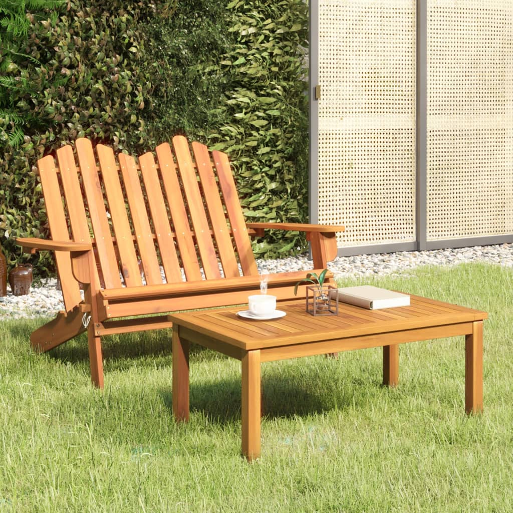 Vetonek Juego de muebles de jardín Adirondack 2 piezas madera acacia