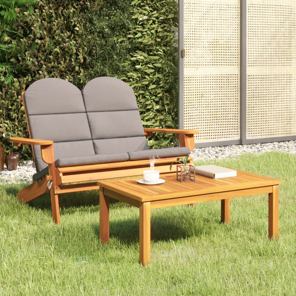 Vetonek Juego de muebles de jardín Adirondack 2 piezas madera acacia