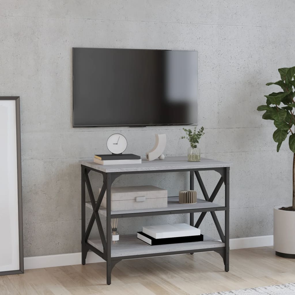 Vetonek Mueble de TV madera contrachapada gris Sonoma 60x40x50 cm