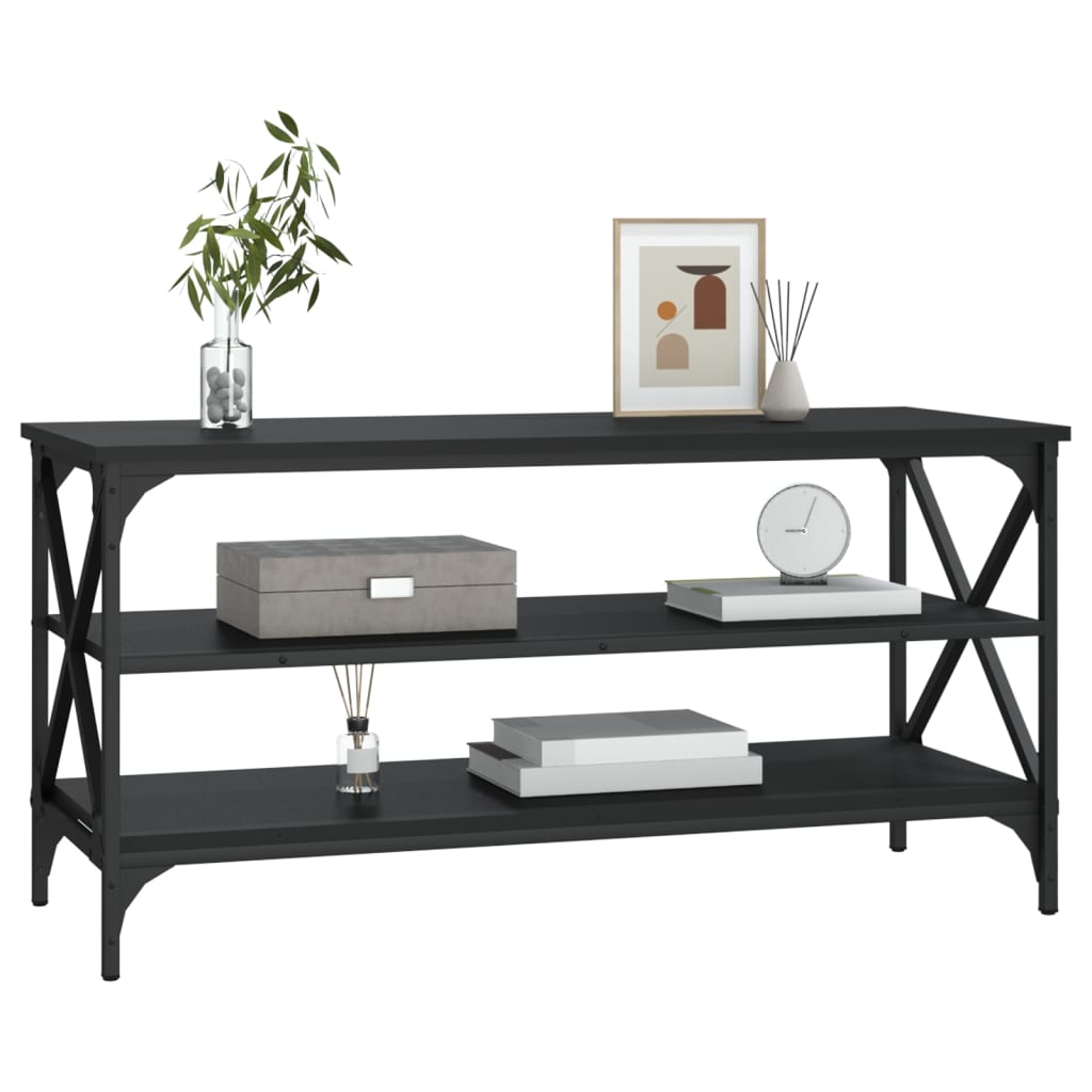 Mueble para TV madera negro 100x40x50 cm - Vetonek