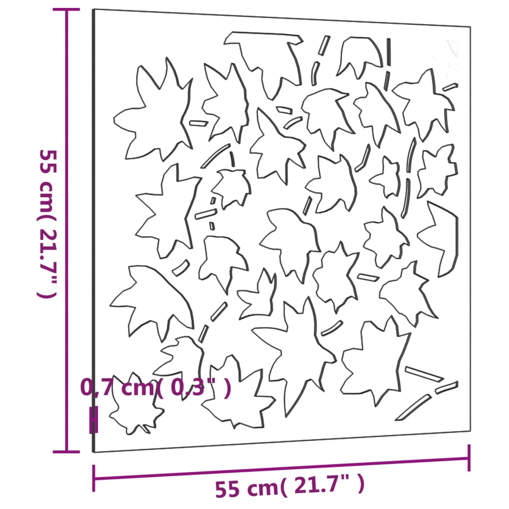 Paret adorno coren acer disseny arce 55x55 cm