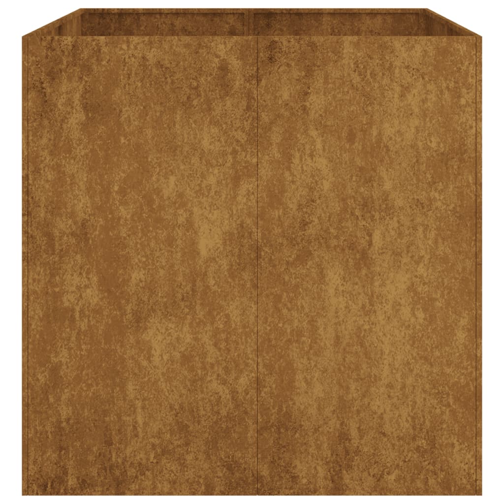Jardinera de acero corten 80x80x80 cm v9678 - Vetonek