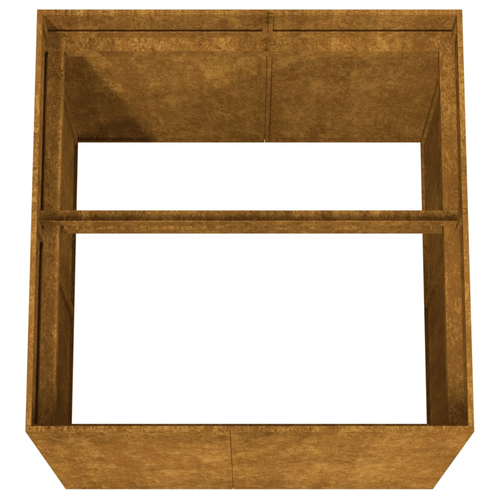 Jardinera de acero corten 80x80x80 cm v9678 - Vetonek