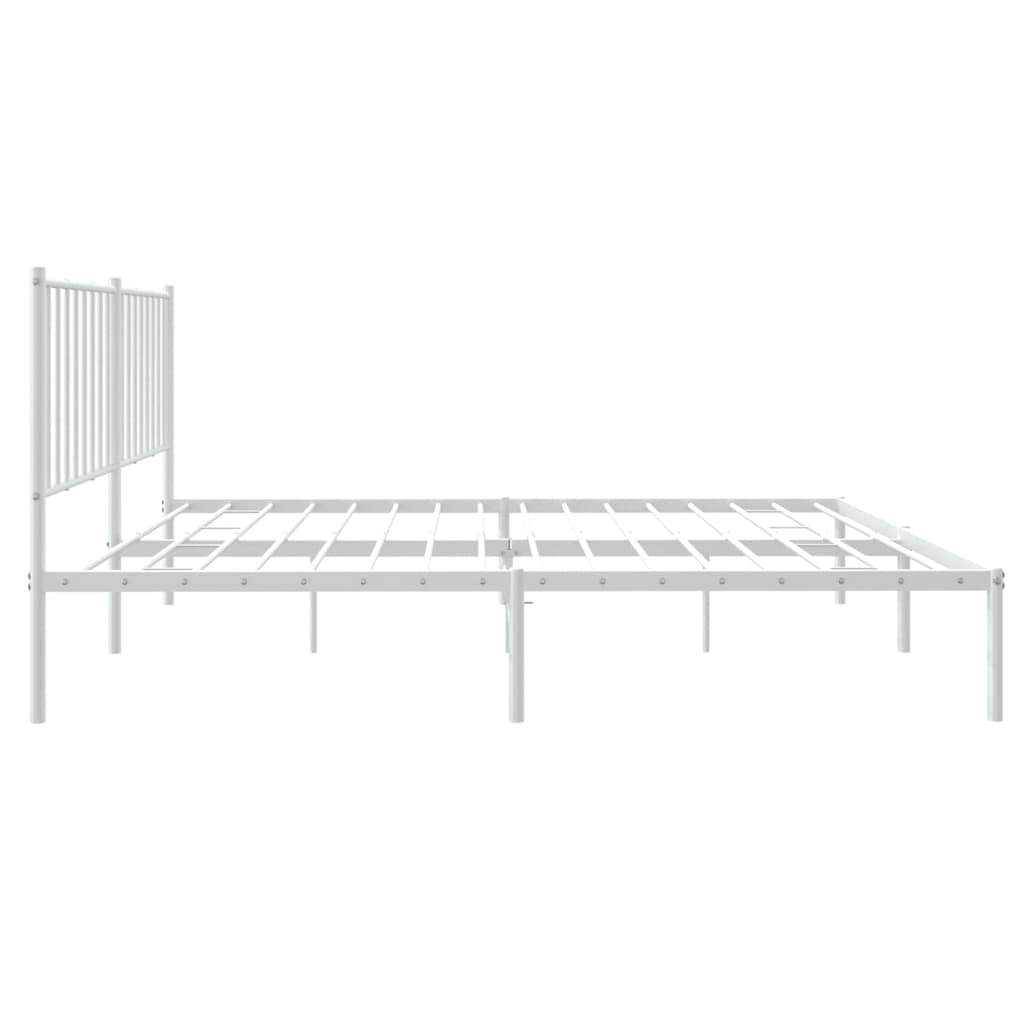 Estructura cama sin colchón con cabecero metal blanco 140x200cm vidaXL