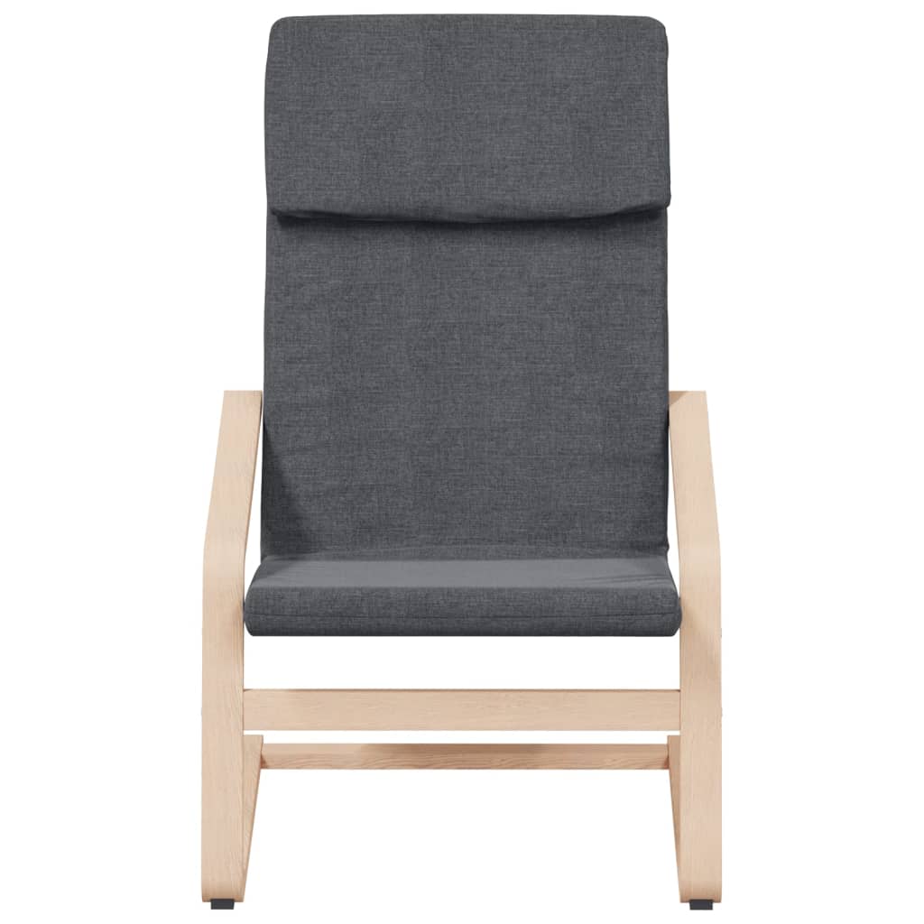 Sillón de relax con taburete tela gris oscuro vidaXL