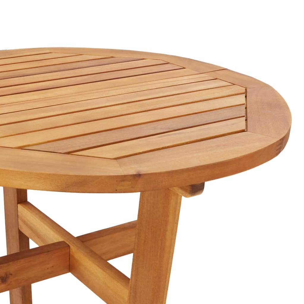 Mesa y taburetes altos de jardín 5 pzas madera maciza acacia vidaXL