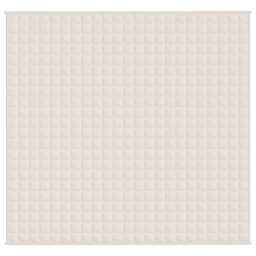 Manta con peso tela color crema claro 220x230 cm 15 kg v3521 - Vetonek