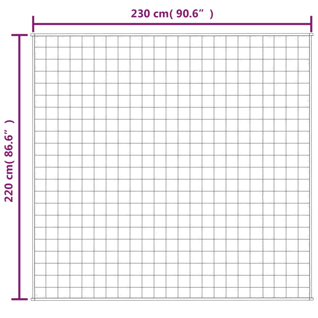 Manta com tecido cinza 220x230 cm 11 kg