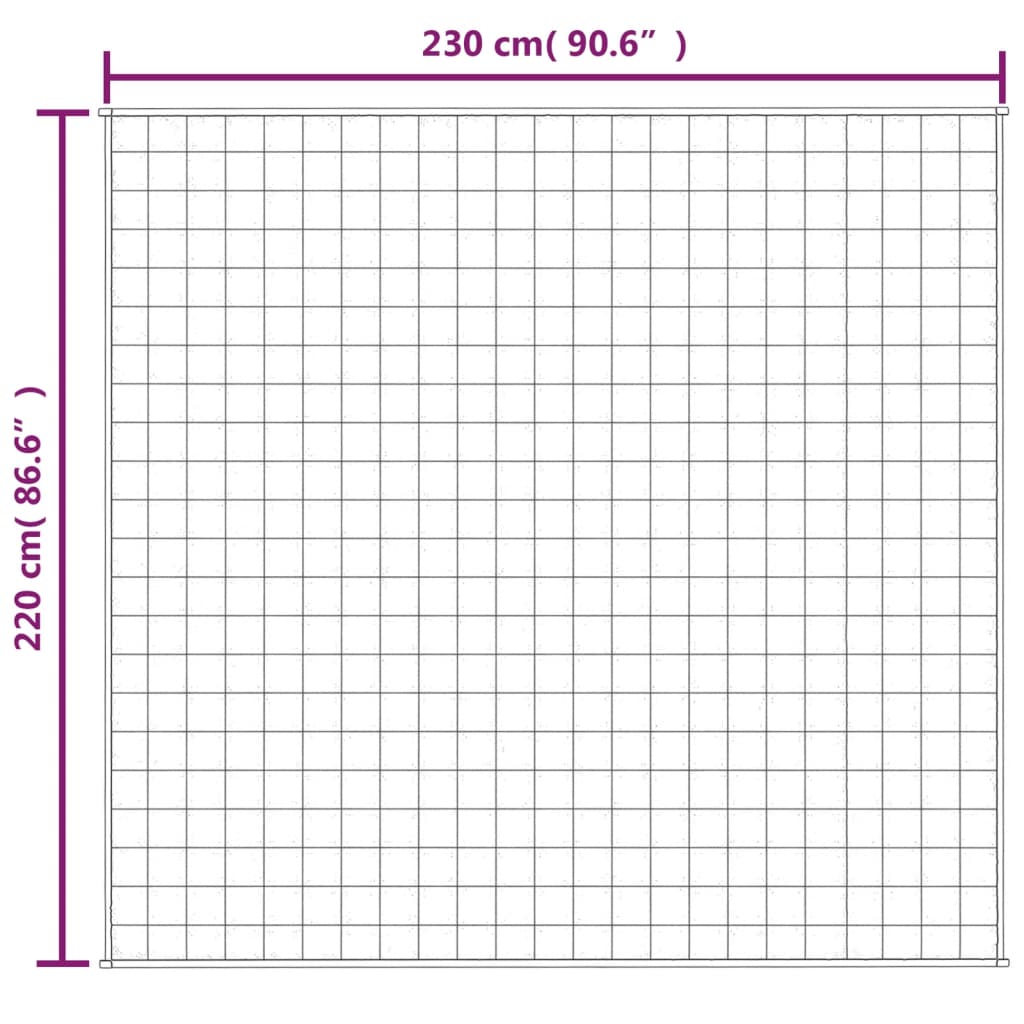 Manta com tecido de creme leve 220x230 cm 15 kg