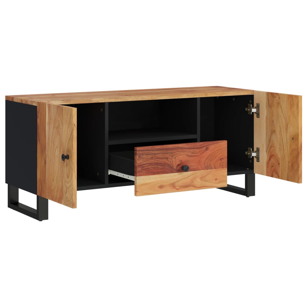 Mueble de TV madera acacia y madera 105x33,5x46cm