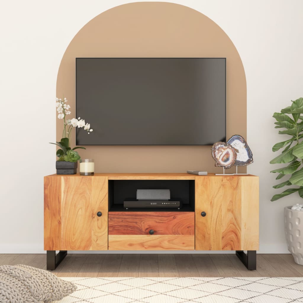 Vetonek Mueble de TV madera acacia y madera contrachapada 105x33,5x46cm