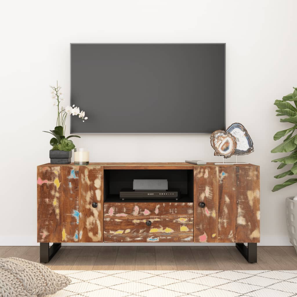 Vetonek Mueble TV madera reciclada y madera contrachapada 105x33,5x46cm