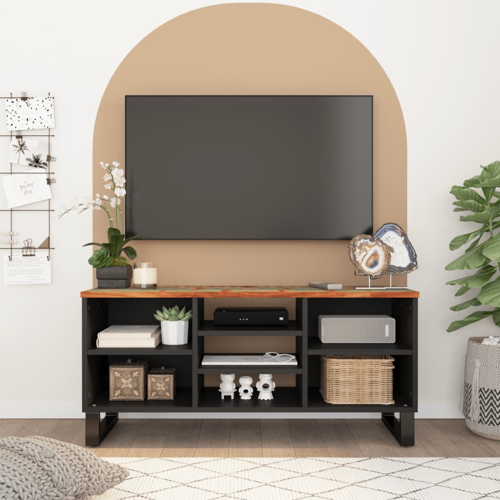 Vetonek Mueble de TV madera reciclada madera contrachapada 100x33x46cm