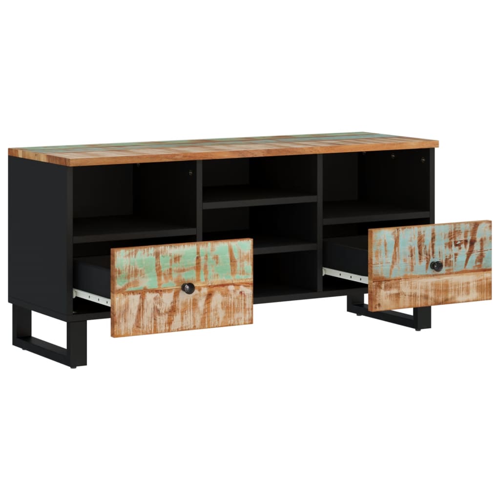 TV furniture Recycled wooden wood 100x33x46 cm