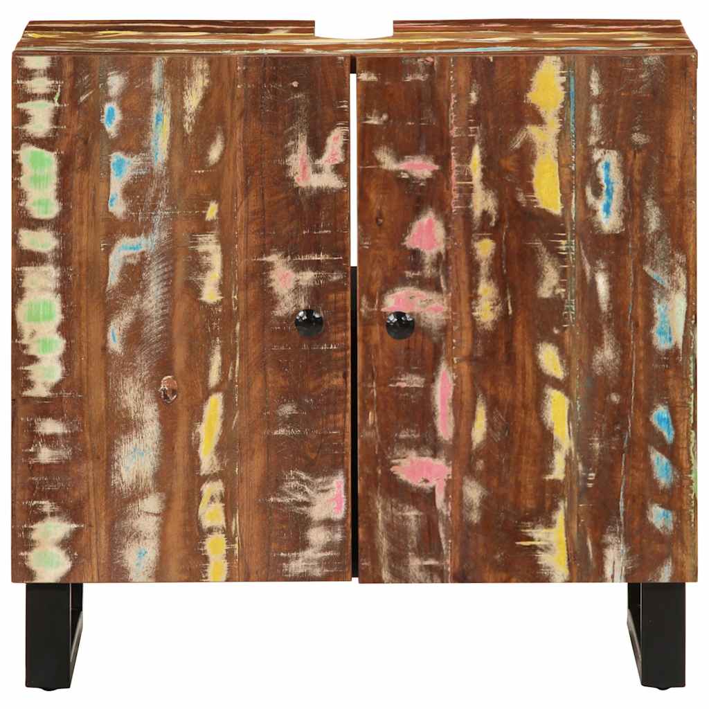 Vetonek Mueble de lavabo madera reciclada madera ingeniería 62x33x58 cm