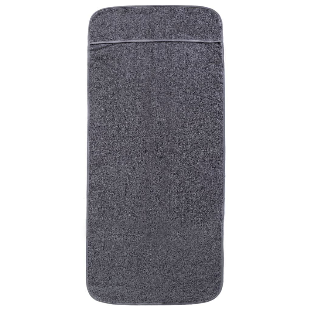 Toallas de playa 2 uds tela gris antracita 400 g/m² 60x135 cm vidaXL