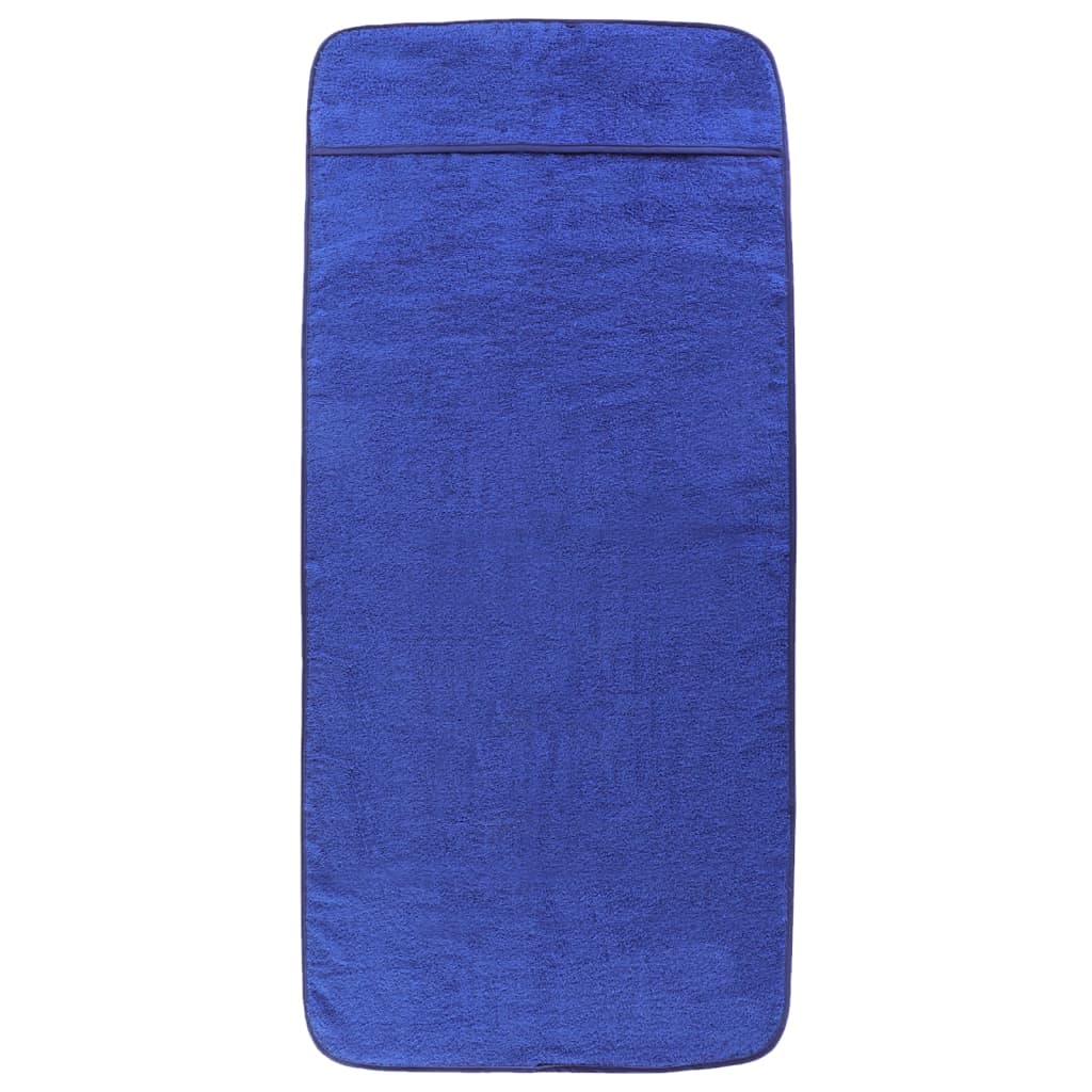 Toallas de playa 2 uds tela azul klein 400 g/m² 75x200 cm vidaXL