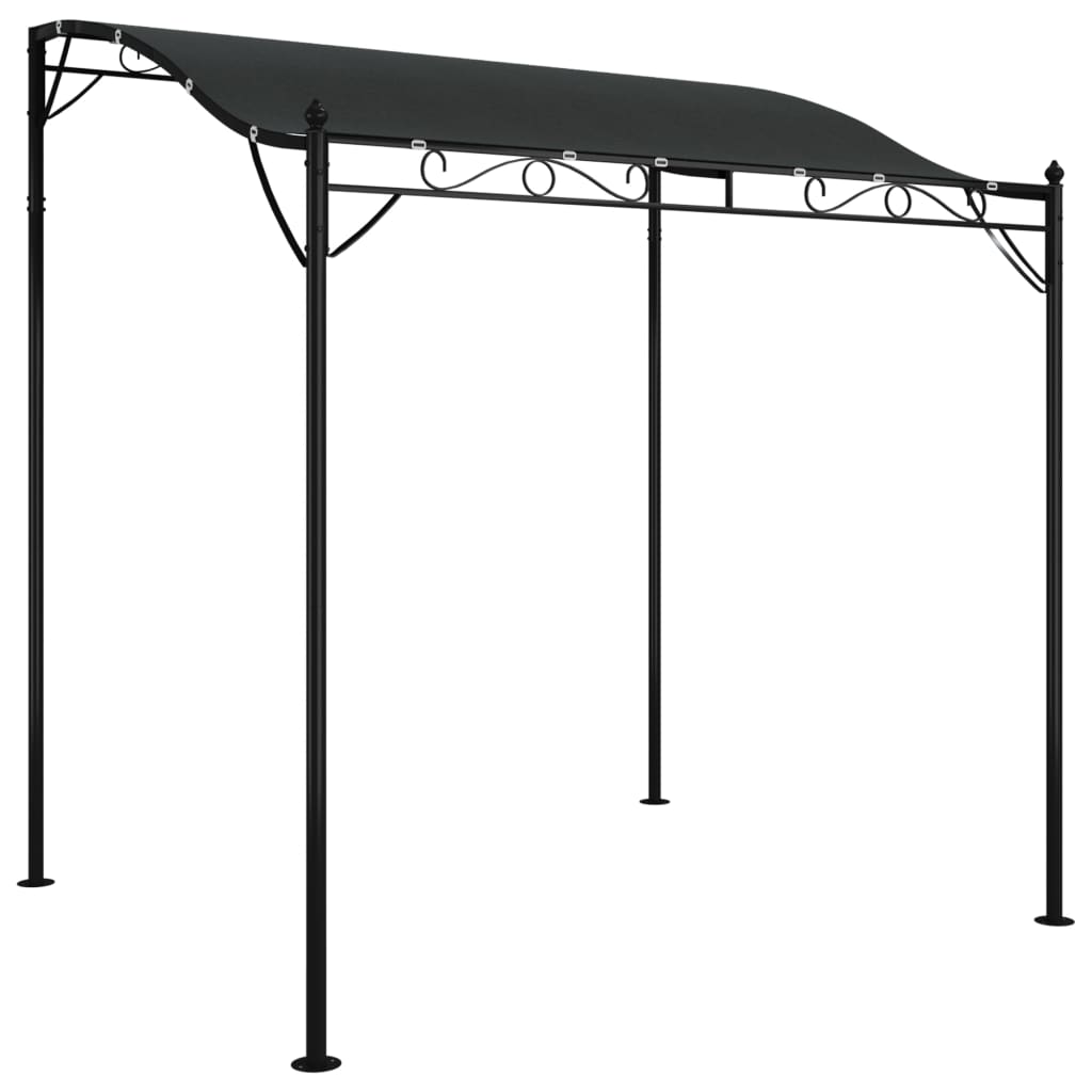 Toldo acero y tela gris antracita 2x2,3 m 180 g/m²