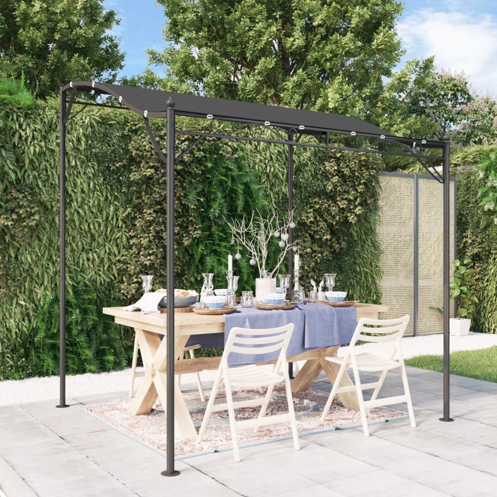 Toldo acero y tela gris antracita 2x2,3 m 180 g/m²