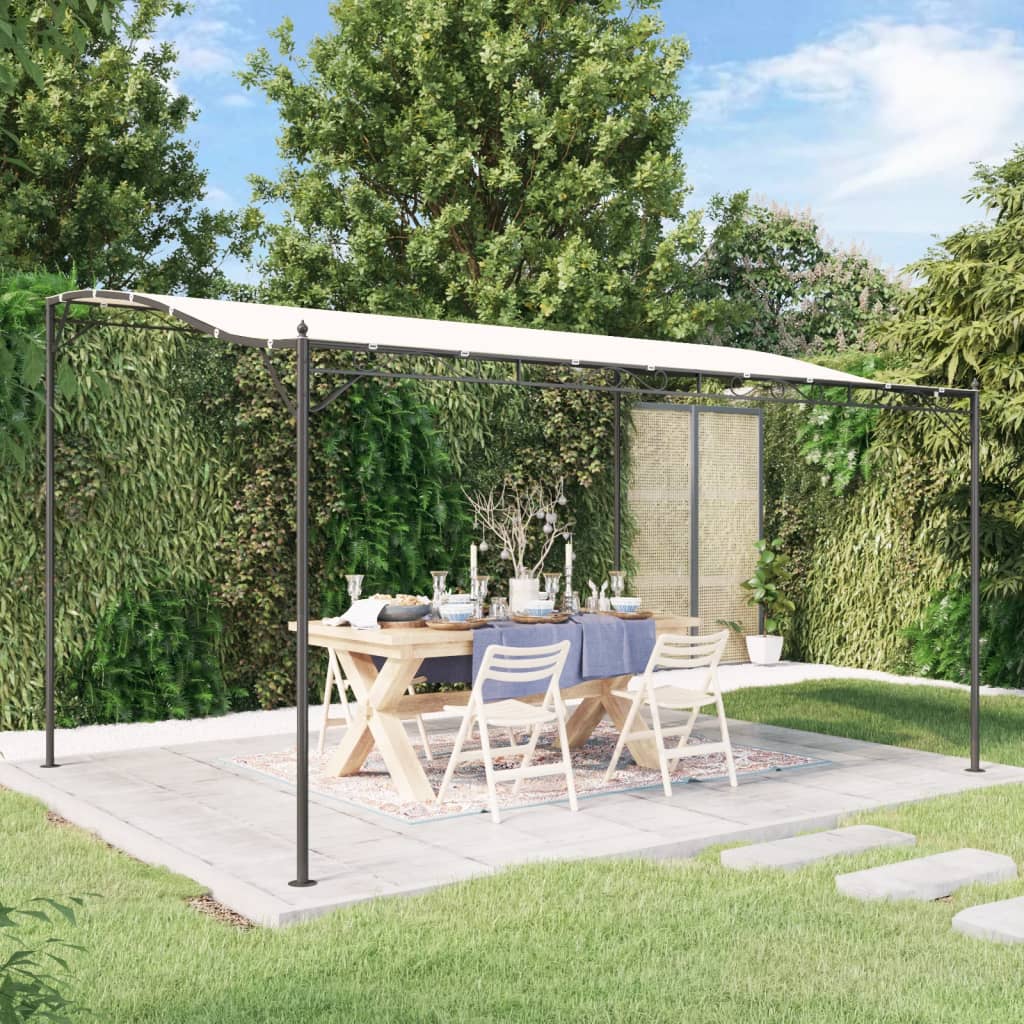 Vetonek Toldo acero y tela color crema 4x3 m 180 g/m²