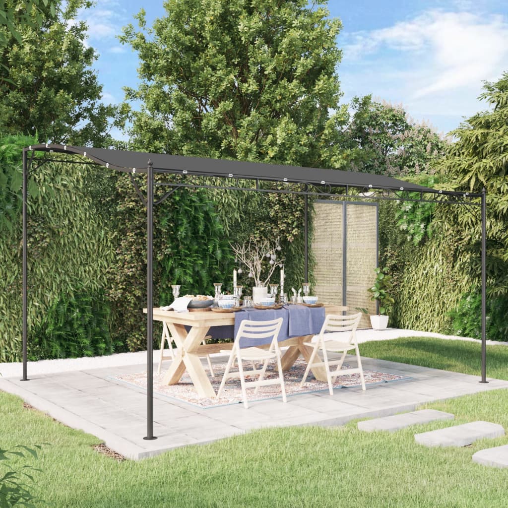 Vetonek Toldo acero y tela gris antracita 4x3 m 180 g/m²