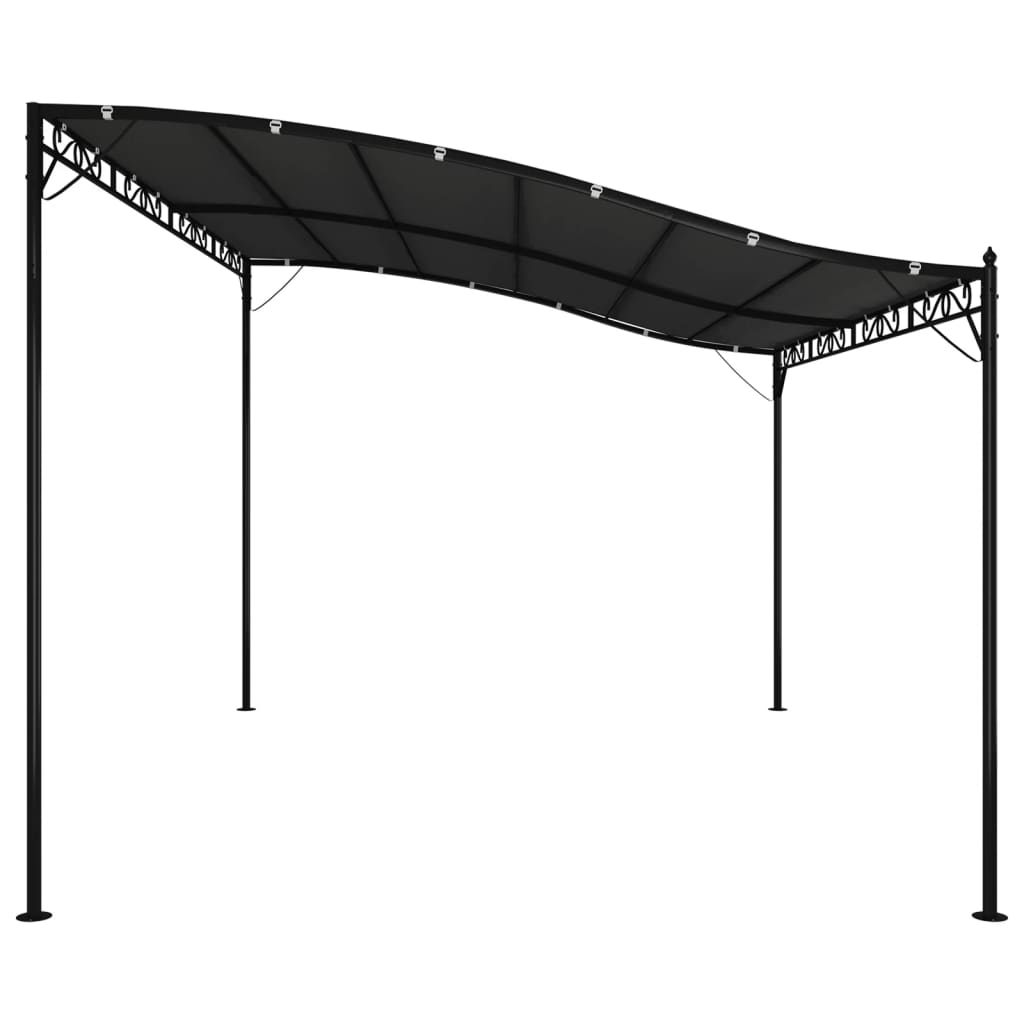 Toldo acero y tela gris antracita 4x3 m 180 g/m² vidaXL