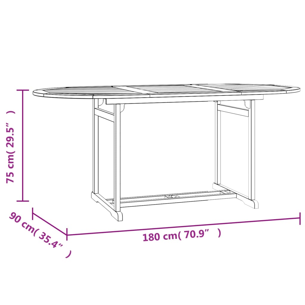 Juego de comedor de jardín 7 piezas madera maciza de teca vidaXL