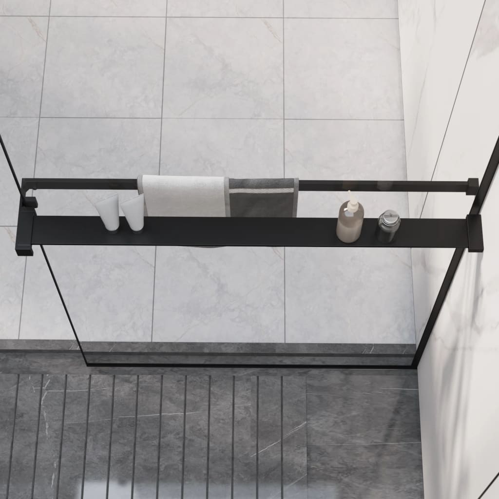Black aluminum shower wall shelf 80 cm v9950 Vetonek
