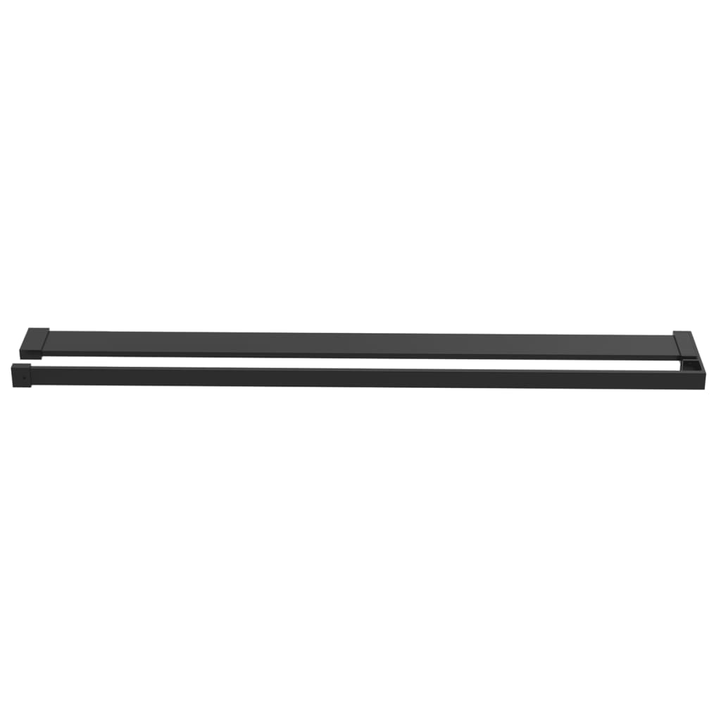 Black aluminum shower wall shelf 90 cm v9967 - Vetonek