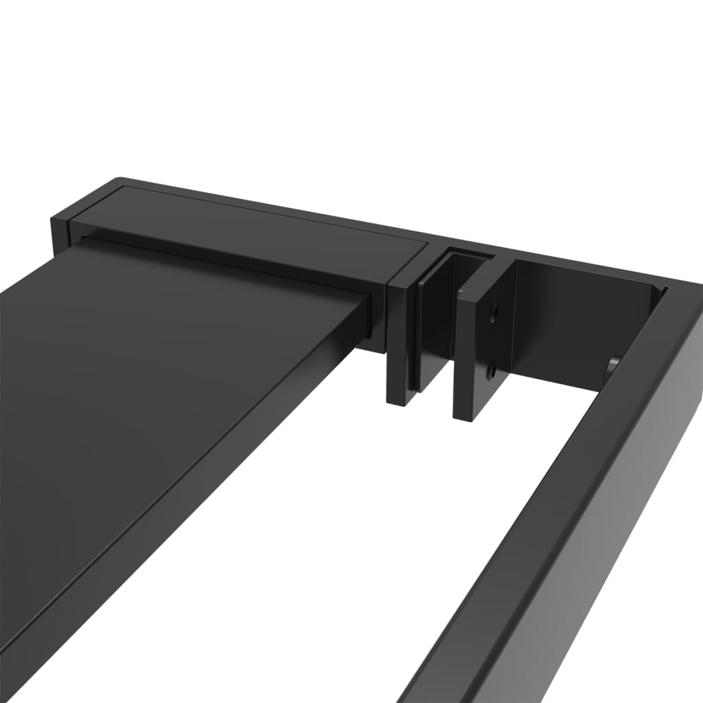 Black aluminum shower wall shelf 90 cm v9967 - Vetonek