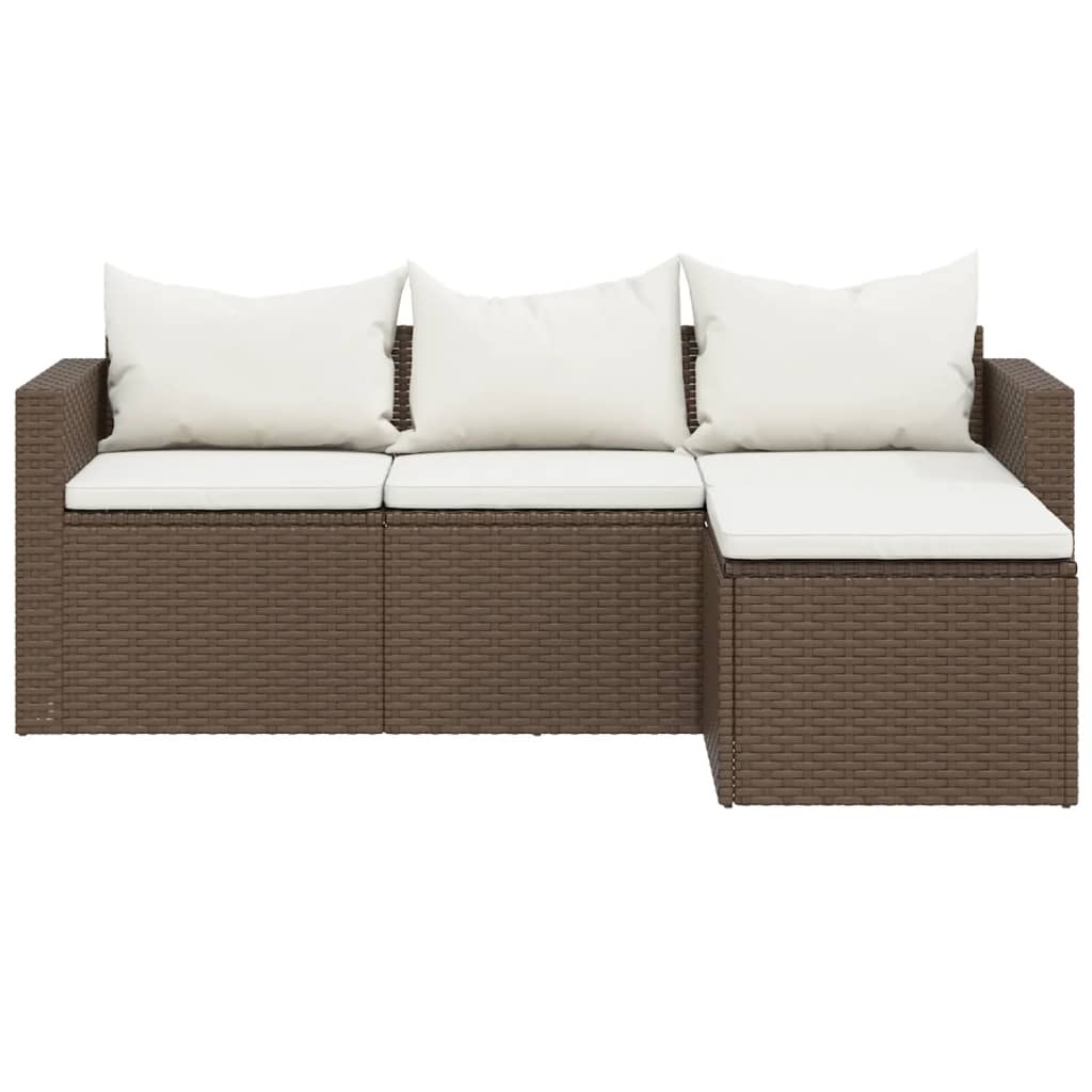 Set muebles de jardín ratán sintético marrón vidaXL