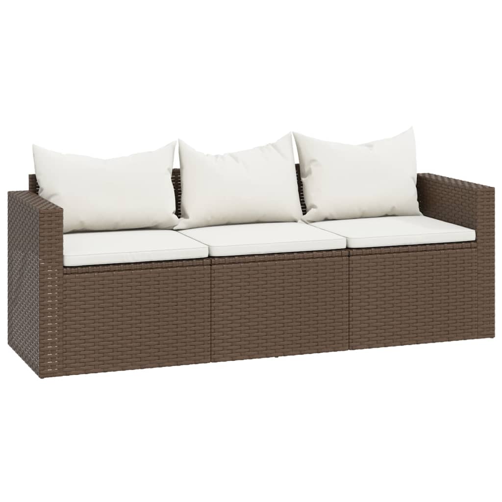 Set muebles de jardín ratán sintético marrón vidaXL